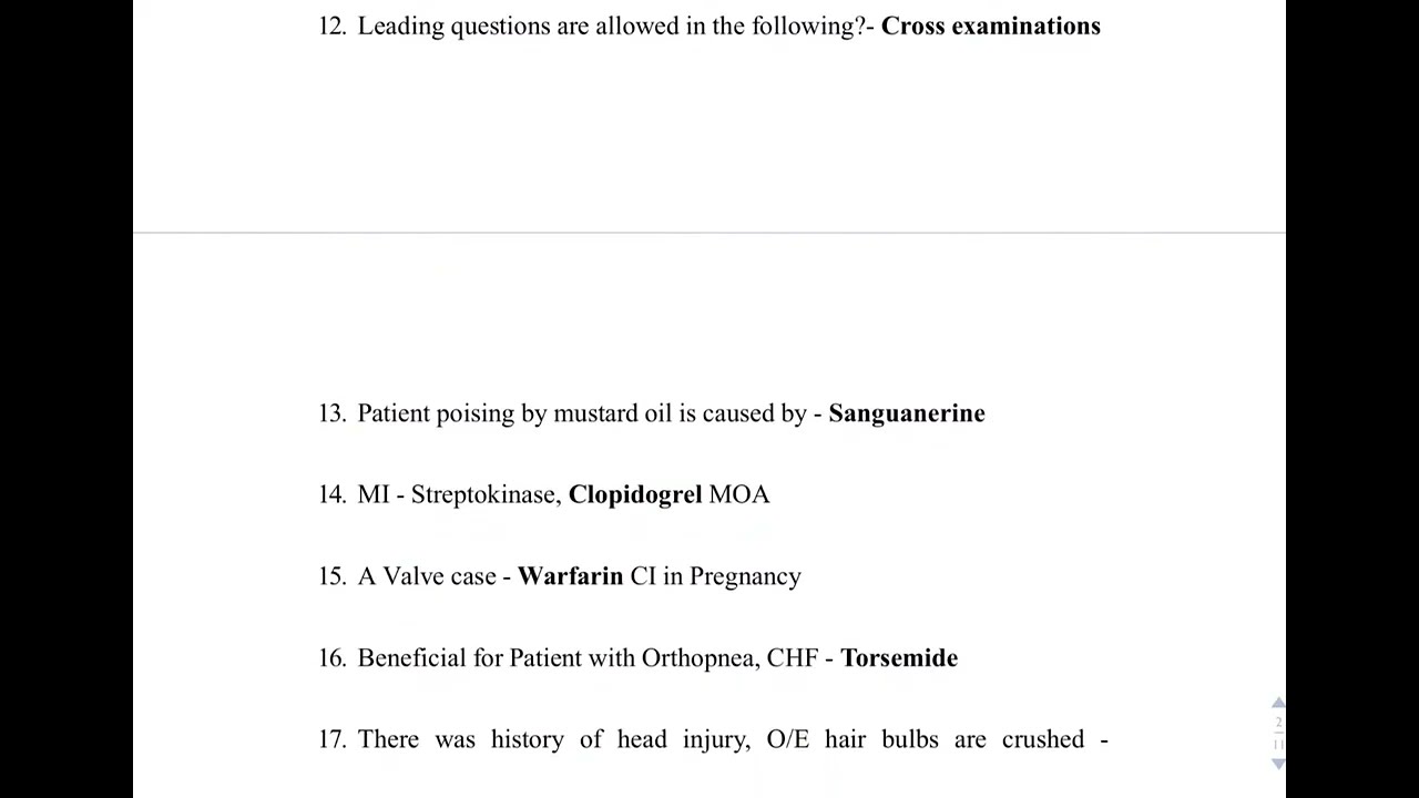 FMGE JUNE 2022 RECALL ALL MCQ || MCQ FMGE RECALL PAPER ll June 22 fmge exam paper and explanations