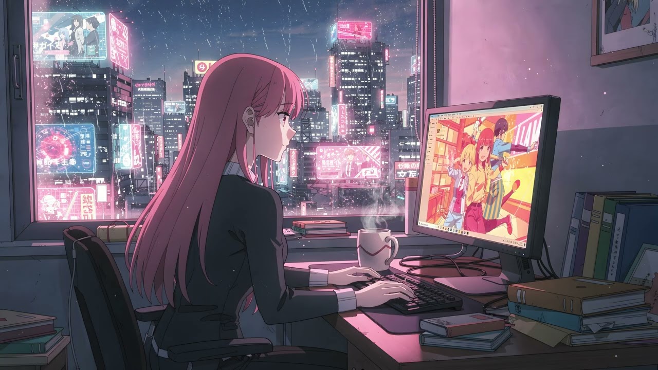 「Chill Lofi Music」Lofi Rainy Night Memo. 004.Sleep Aid / Study / Reading / Pure Music White Noise