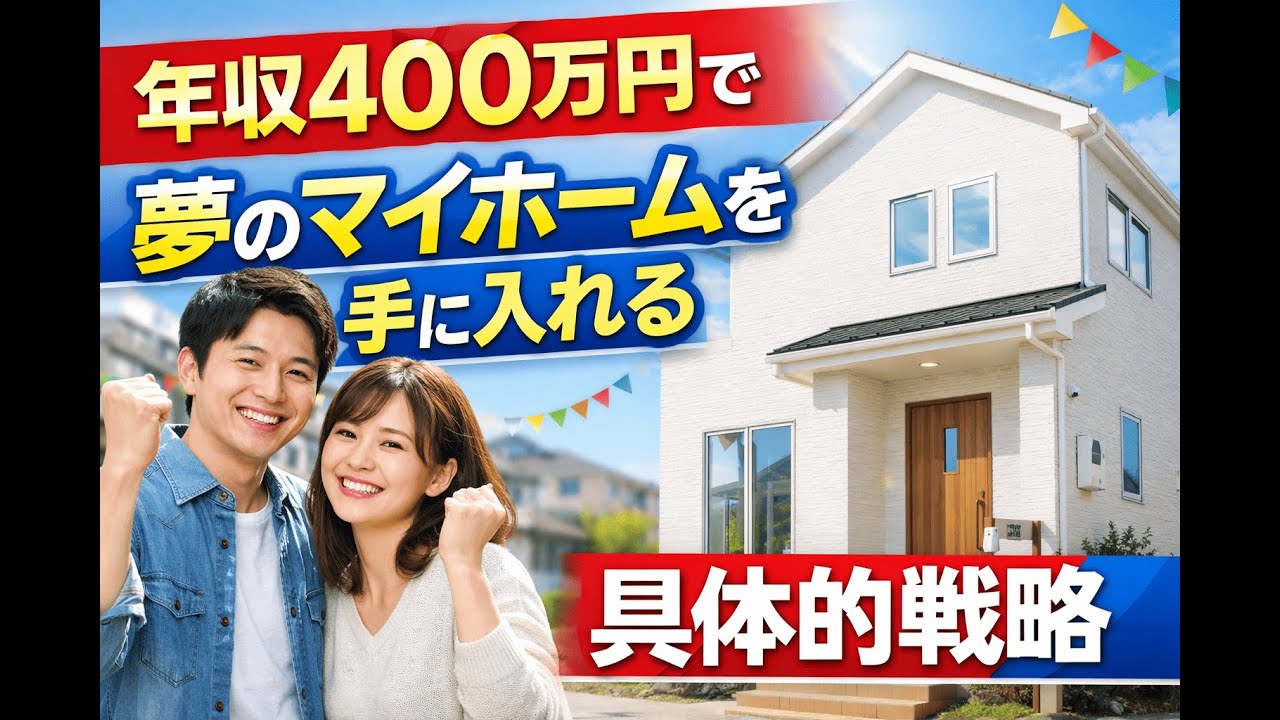 【わかりやすく解説！】年収400万円の住宅ローン戦略【夢工房ワリタ】