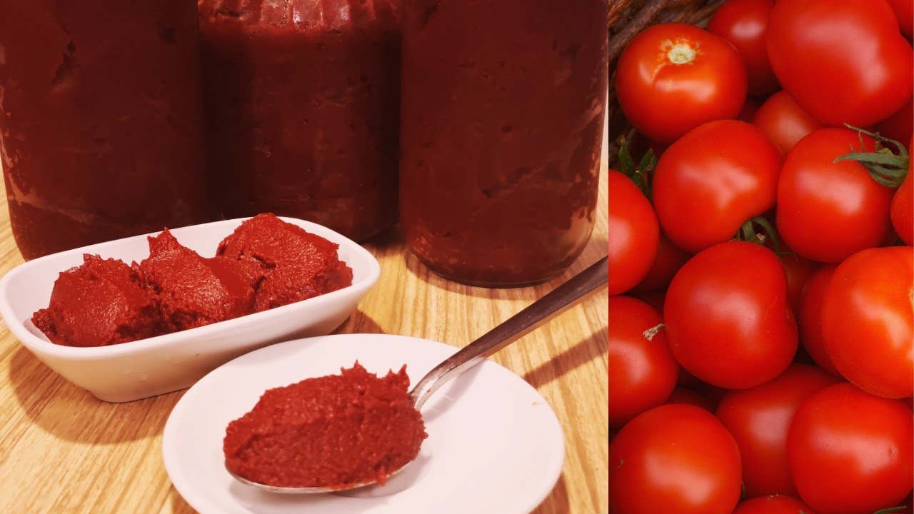 Concentré de tomate fait maison 🍅Pâte de tomates rouge vif séchée au soleil 