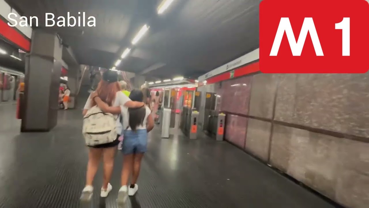 Metro 1 tour San Babila e palestro in direzione Bisceglie Rho fiera Milano 