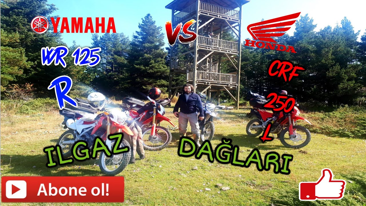 Crf 250 L Vs WR 125 R!  Dik Rampalar Sert İnişler!! Ilgaz Dağlarında Motovlog (1)