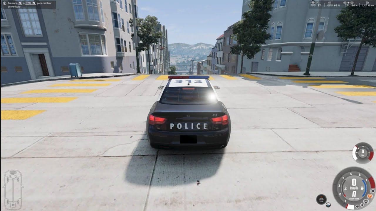 Tirándome por una calle inclinada contra una pared en Beamng drive parte 1