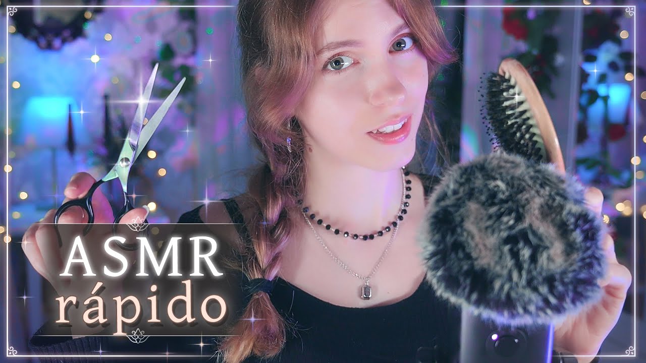 ✨Mi primer ASMR FAST & AGRESSIVE • Tu Estilista te Maquilla y Corta el Pelo ✂️✨【Atención Personal】
