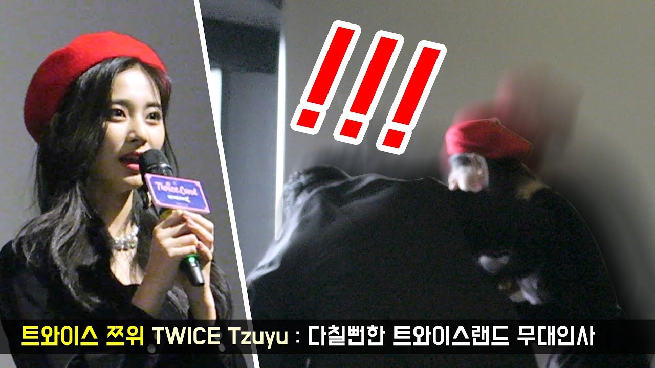 [ENG] 넘어진 쯔위 Tzuyu fall : 트와이스랜드 TWICELAND 무대인사 stage greetings : edited fancam : 트와이스 TWICE : CGV