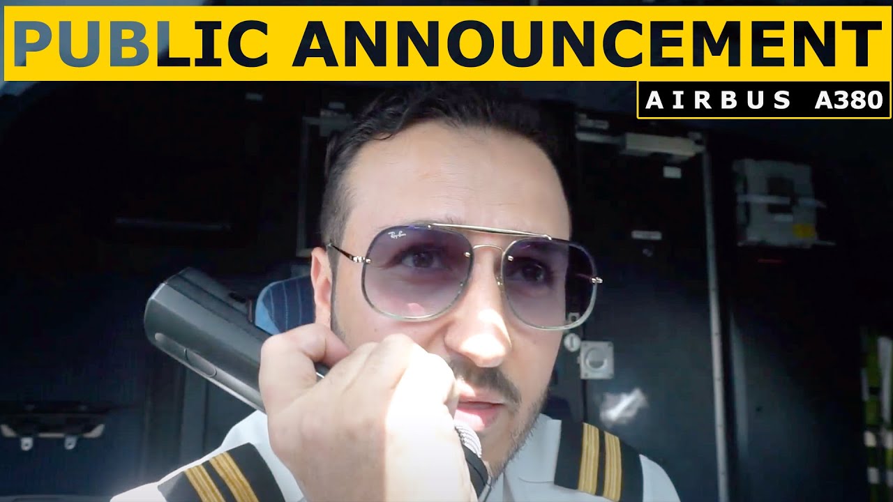 English/Arabic Passenger Announcement - Pilot Alexander ✈️