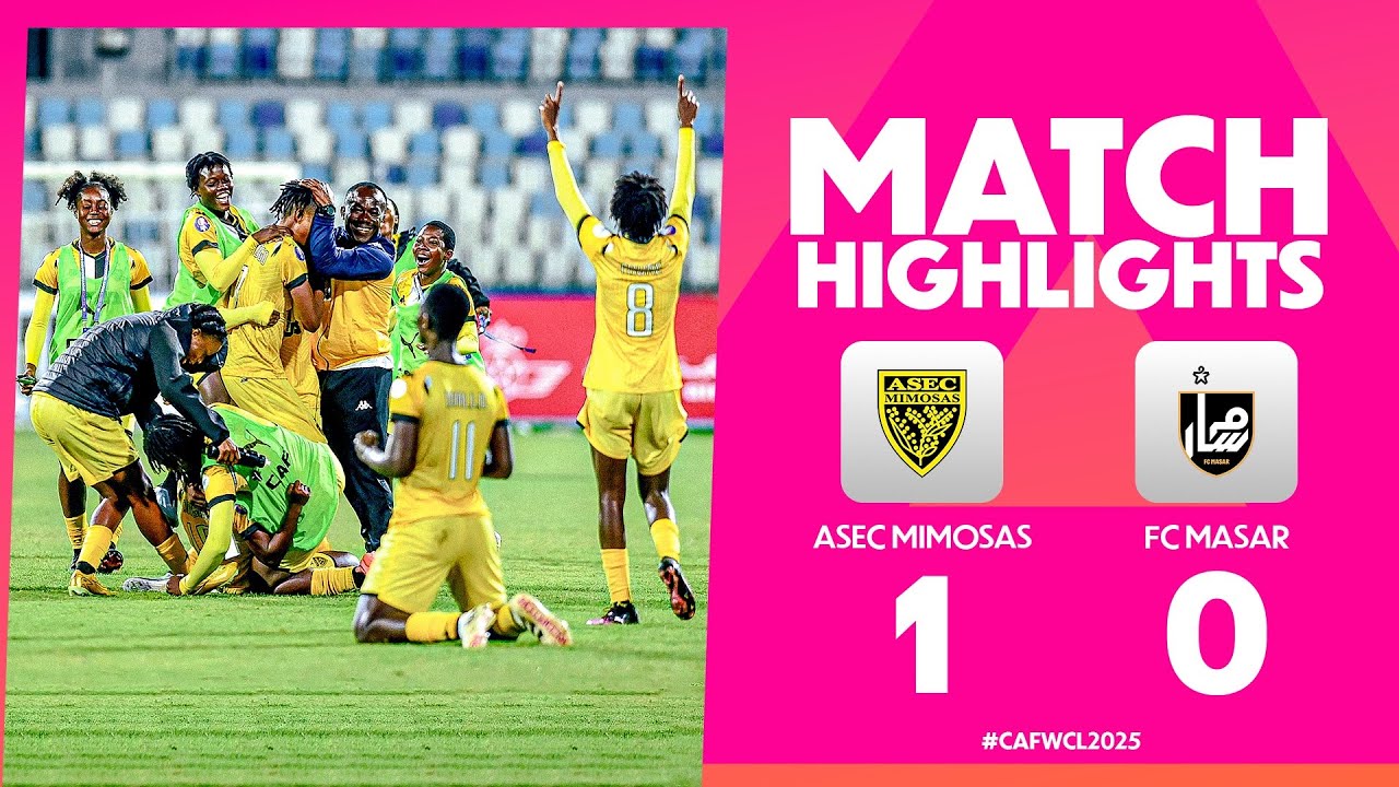 ASEC Mimosas 1–0 FC Masar | #CAFWCL2025 | Semi-final 2