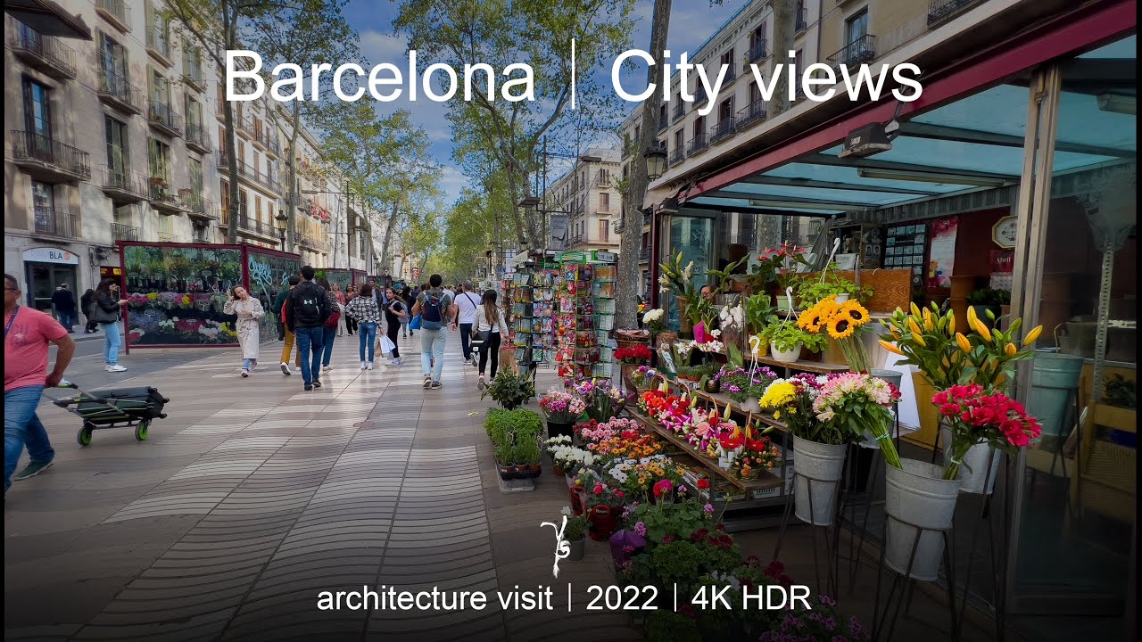 Walk around in Barcelona 2022 | 4K HDR | modern architecture tour | city tour | 1