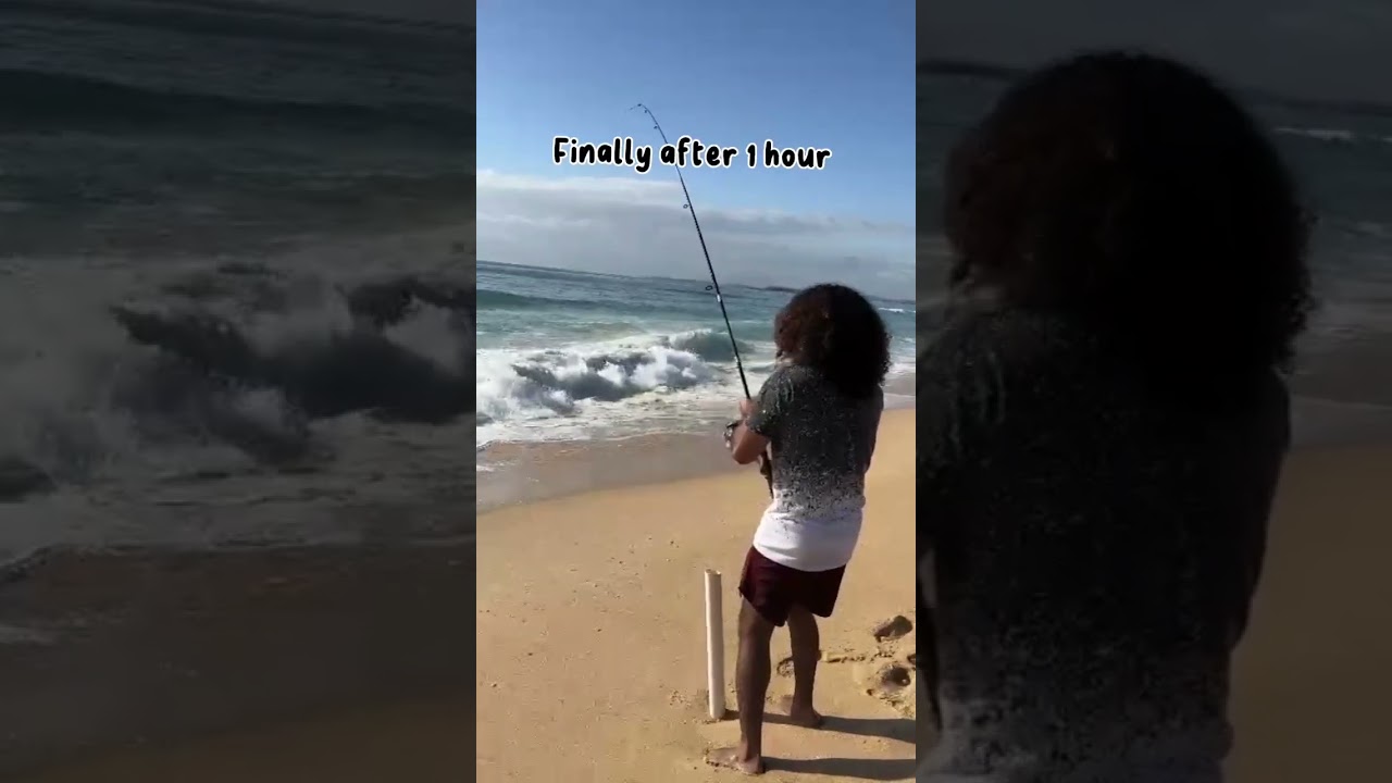 Beach Fishing Wollongong              #beachfishing #windangbeach #trendingvideo #trendingreels