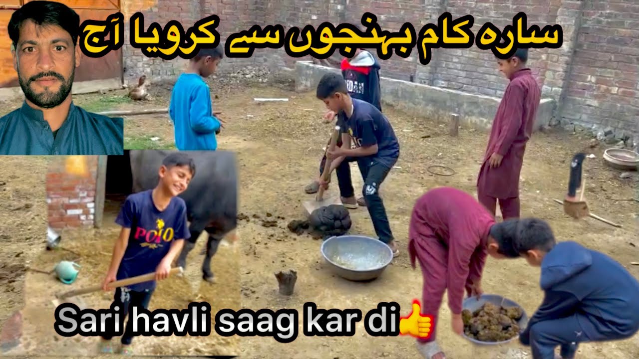 Sara kam banhjon sa krwaya😃sari havli saf kr de