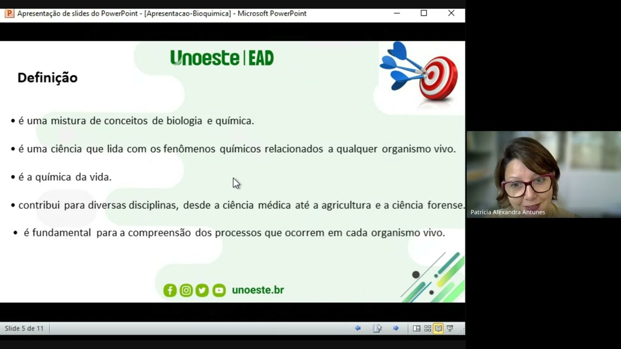 Apresentação disciplina - Bioquímica