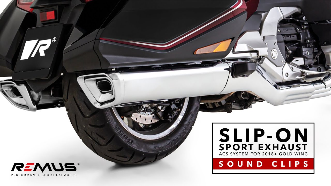 Sound Comparison: REMUS Slip-On Sport Exhaust vs. Stock Exhaust for 2018+ Gold Wing | WingStuff