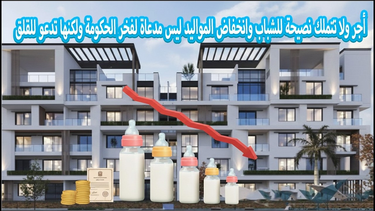 اجر ولا تتملك نصيحة للشباب وانخفاض المواليد ليس مدعاة لفخر الحكومة ولكنها تدعو للقلق 