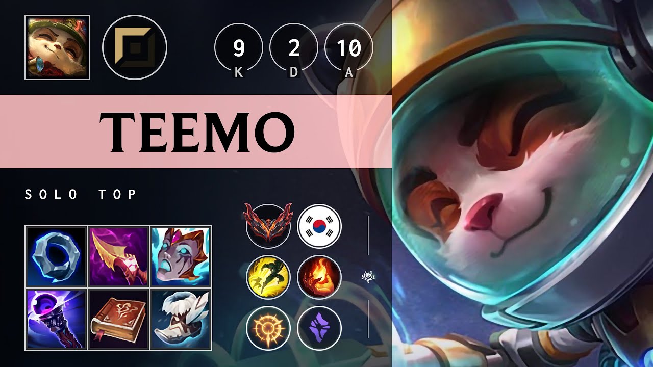 Teemo Top vs Aatrox: Dominating - KR Grandmaster Patch 14.21