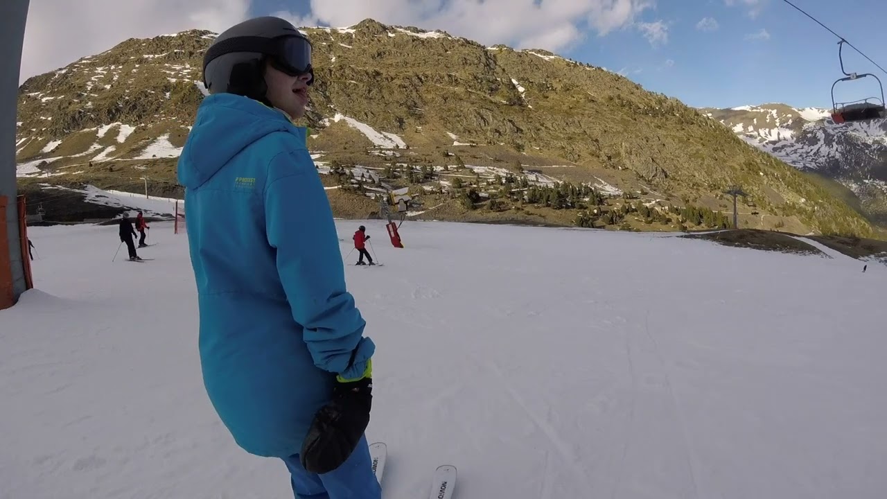 Skiing Arinsal top to bottom   HD 1080p