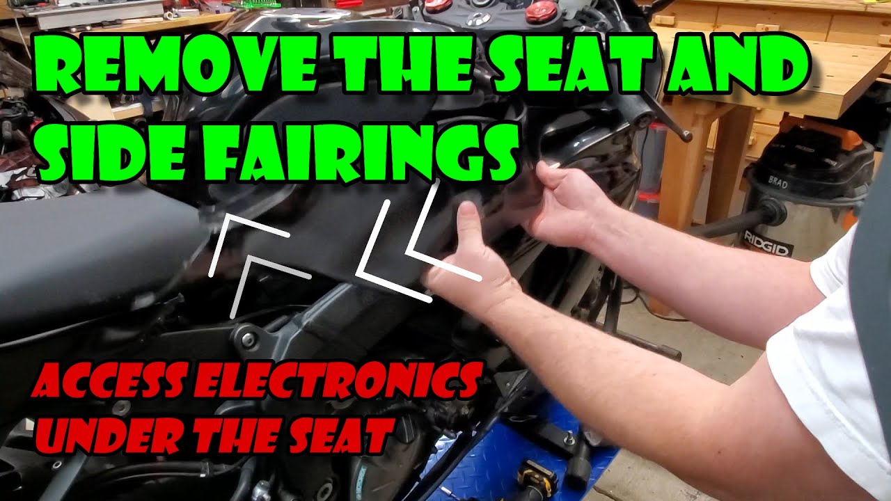 How to Remove Seat and Side Fairings on ZX6R