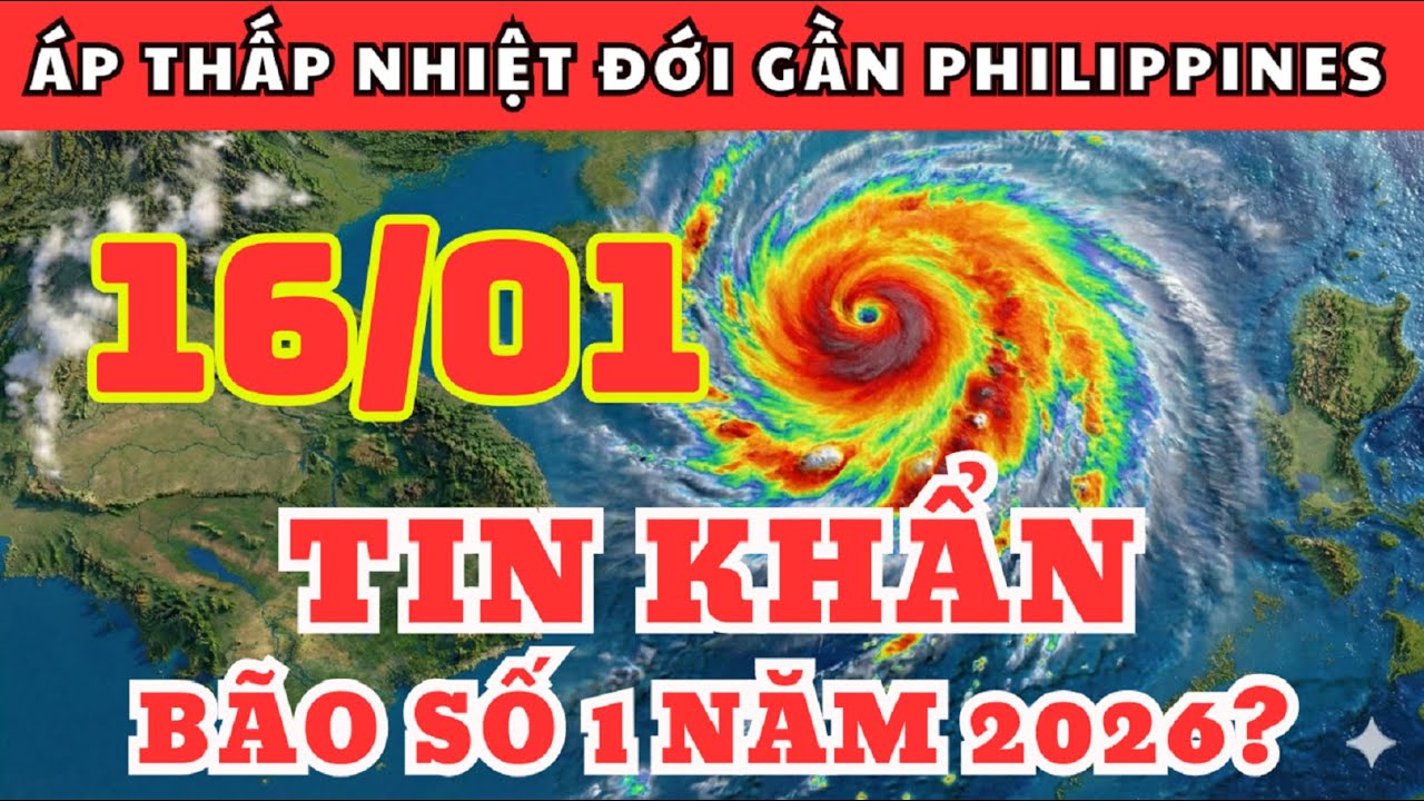 Dự Báo Thời Tiết Đêm Nay và Ngày Mai 16/01 | Áp Thấp Nhiệt Đới Có Vào Biển Đông Không?