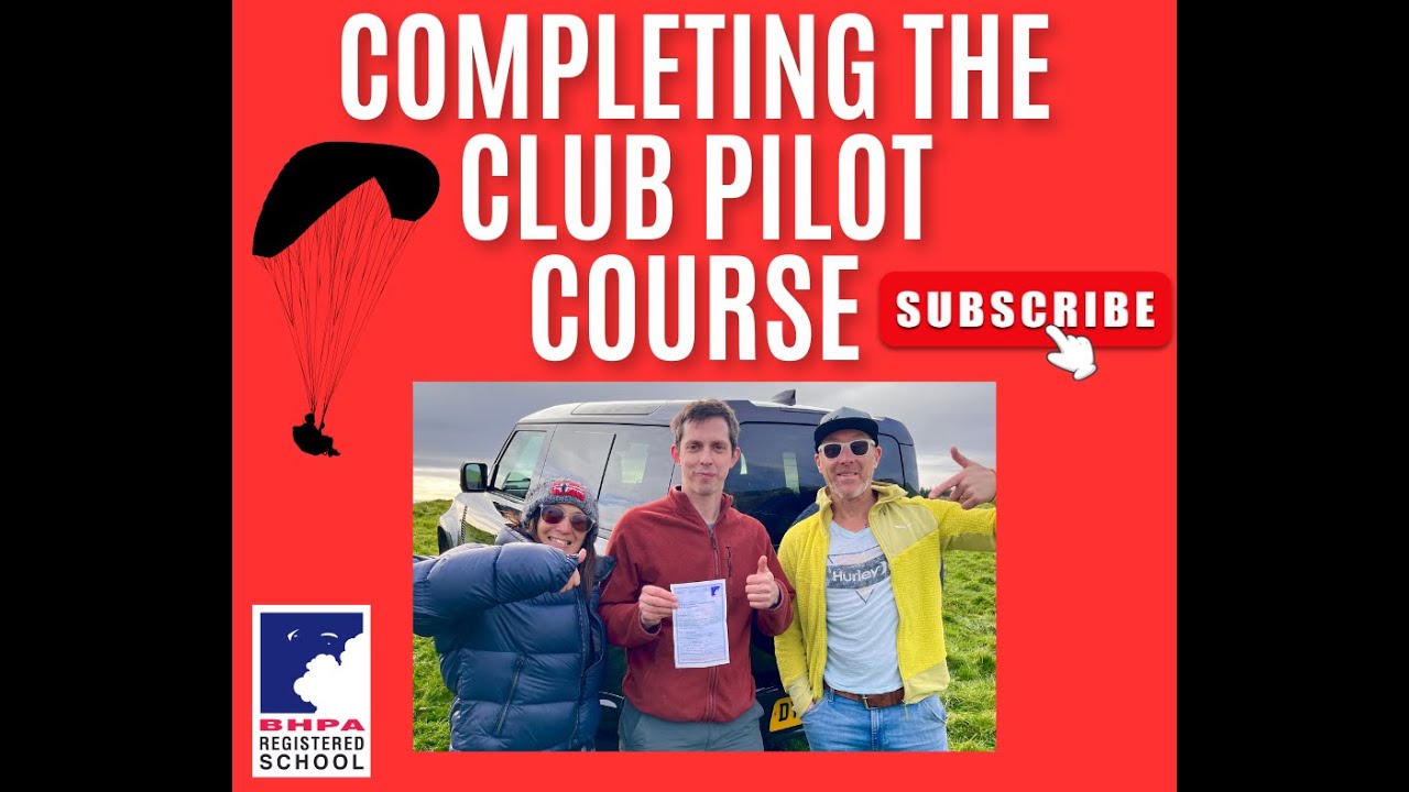 Paragliding - Finishing club pilot course - fly guiding.