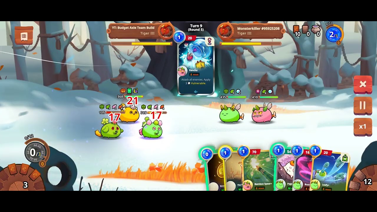 Tri Owl bird vs Leafy Team Axie Infinity Origins Season 16 Rare era Top 400 leaderboard own team 