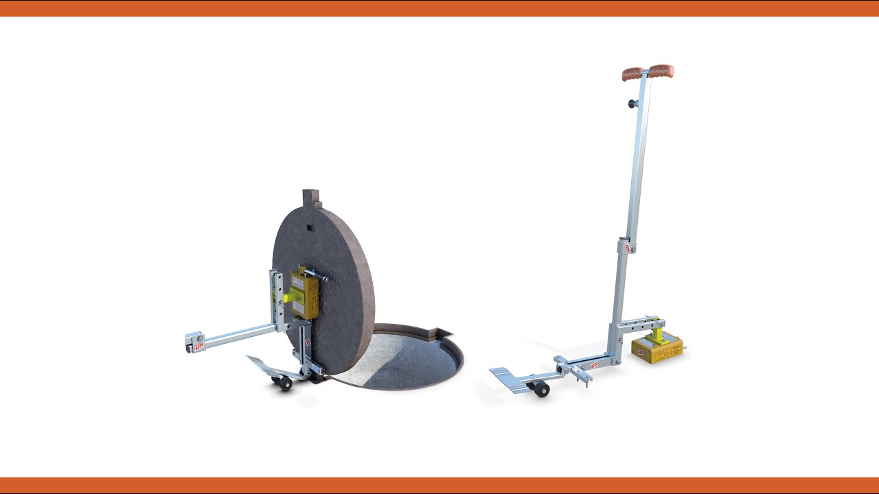 Delta carrello aprichiusini magnetico - movimentare chiusini con cerniera - FEDA Lifting Utils