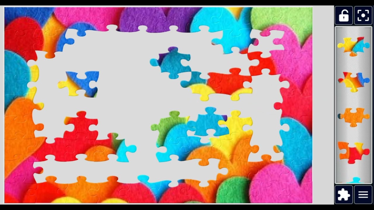 Vibrant Heart Collage#️⃣ #jigsaw puzzle hearts #colorful #art #felt 🖤💖🎨@puzzlemaster1034