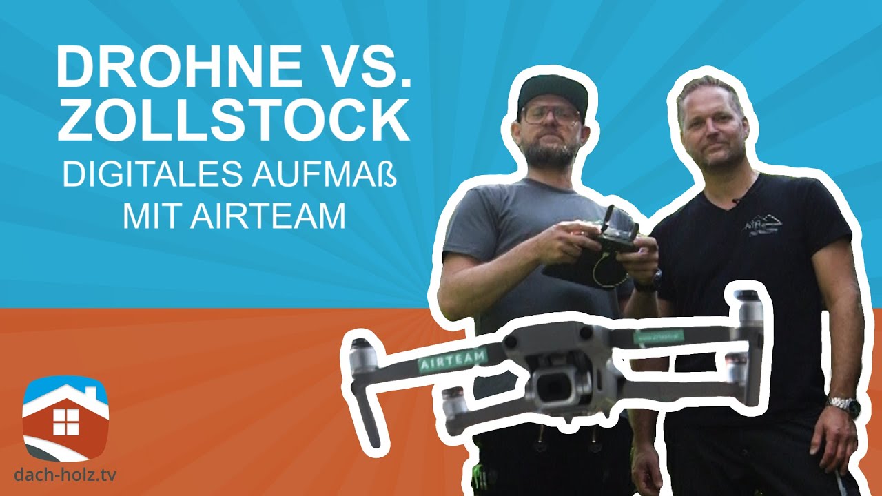 Komplexes Dach ausmessen - Meterstab vs Drohne | dach-holz.tv