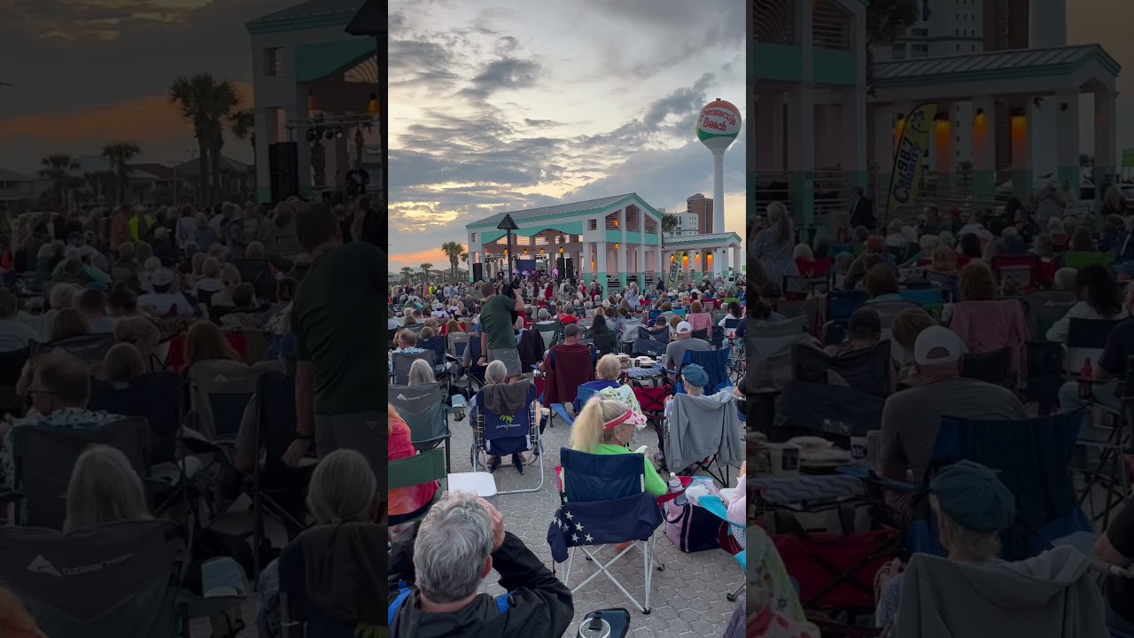 Bands on the beach Pensacola Beach Florida . #shorts #pensacolabeach #sunset #livemusic