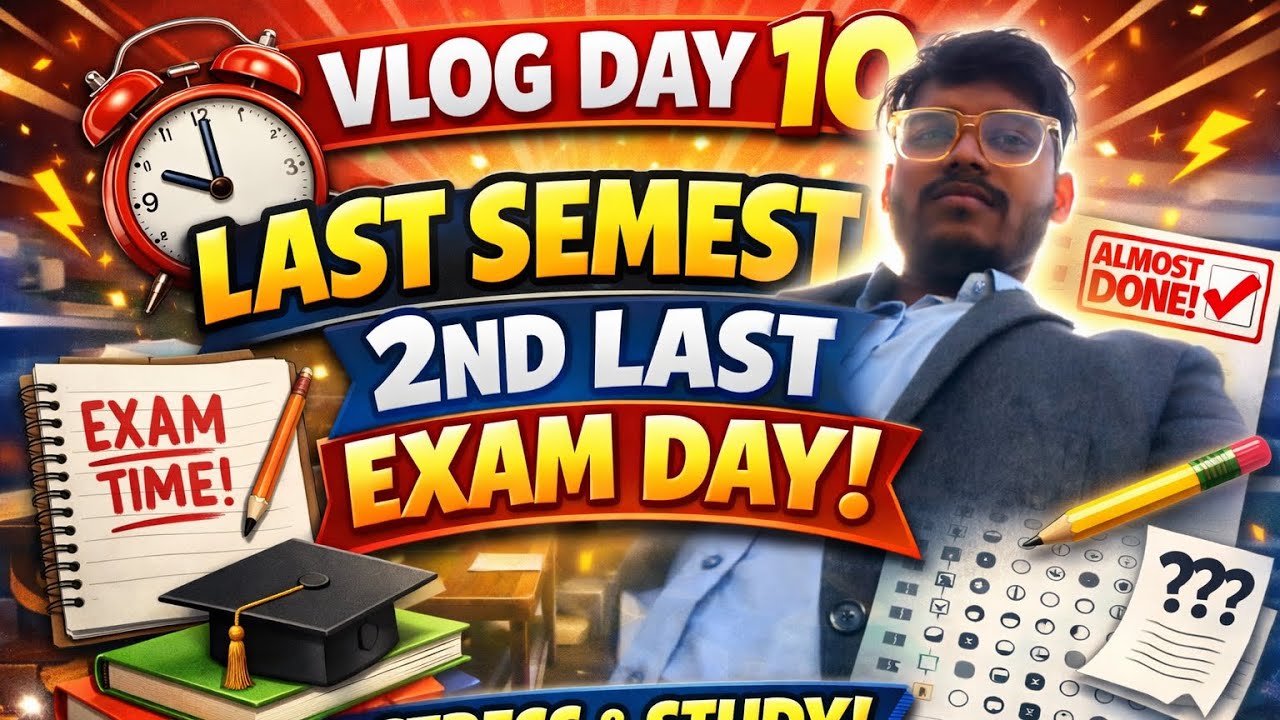 Second Last Exam Day Vlog | B.Tech Final Semester!
