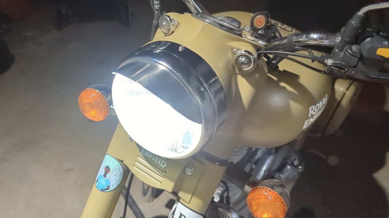 Royal Enfield Classic 500 USA North America LED headlight conversion - Western Cycle Supply kit