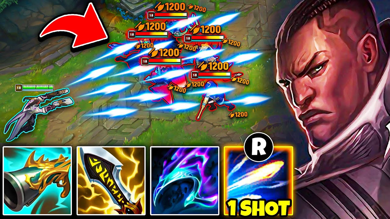 Mathematically correct Lucian deletes you with one button (SO MANY BULLETS)
