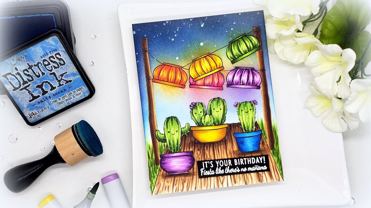 Glowing Lights: STAMPtember Sugar Pea Designs Cuddly Cacti