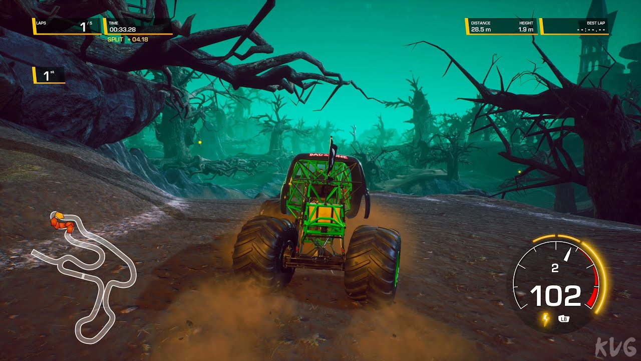 Monster Jam Steel Titans 2 - Grave Digger - Gameplay (PC UHD) [4K60FPS]