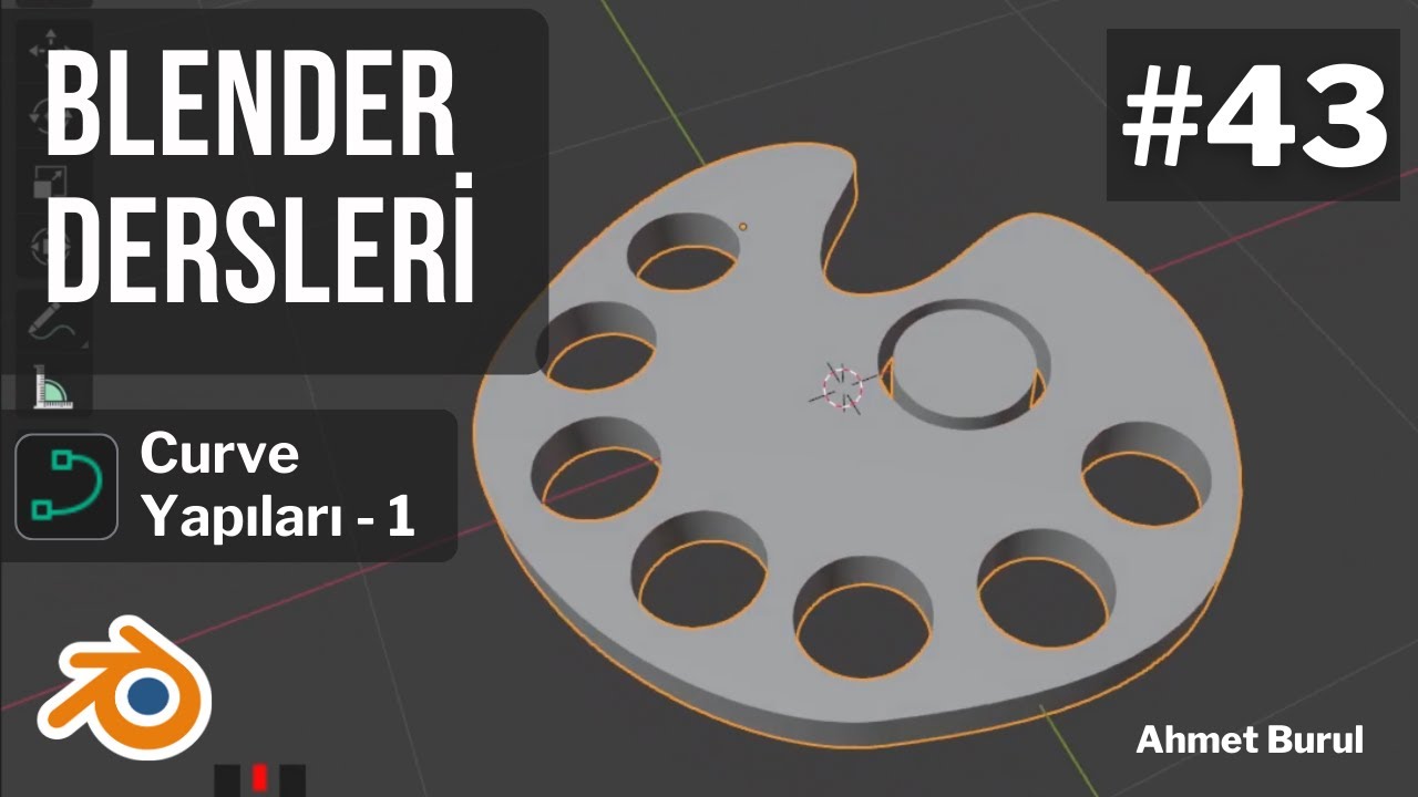 Blender Dersleri - Curve Yapıları 1 - 100 Derste Blender 3D #43