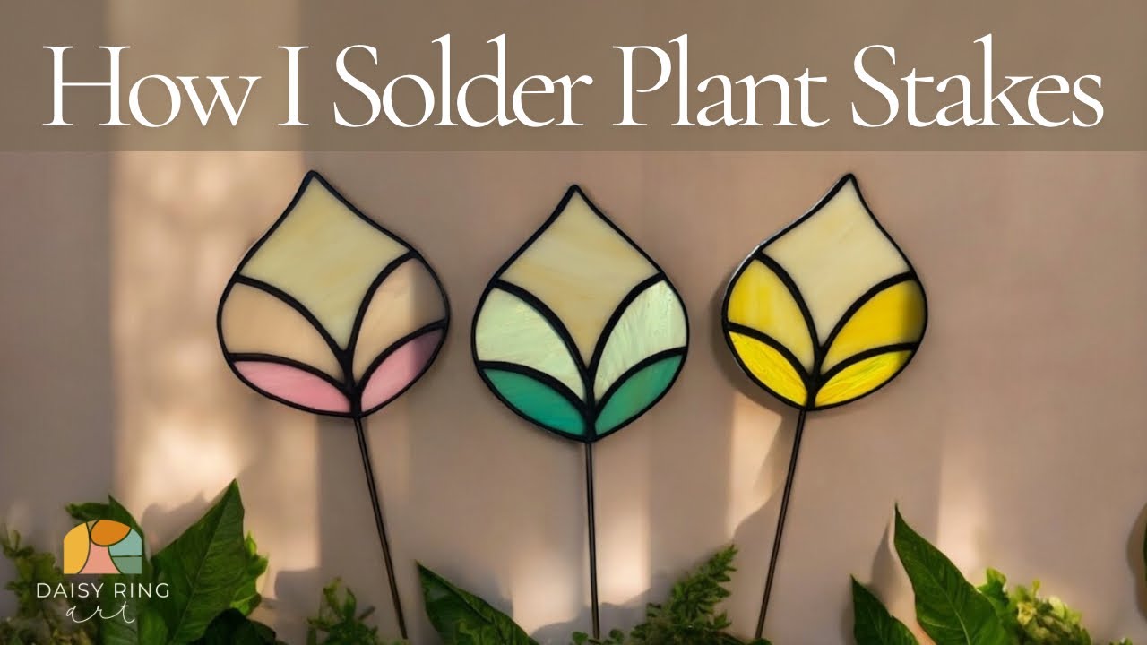 Soldering Brass Rods for Stained Glass Plant Stakes 