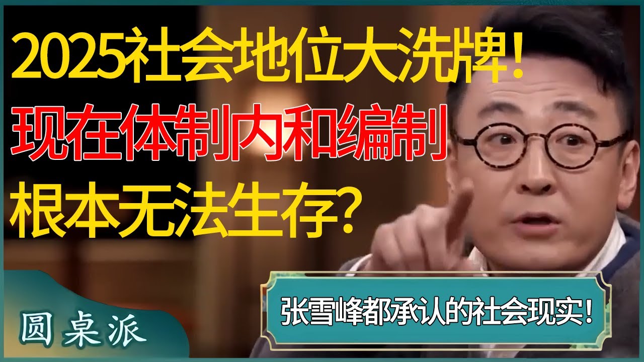 2025社会地位大洗牌！现在的体制内和编制根本无法生存？连张雪峰都不得不承认的社会现实！ #窦文涛 #梁文道 #马未都 #周轶君 #马家辉 #许子东 #圆桌派 #圆桌派第七季