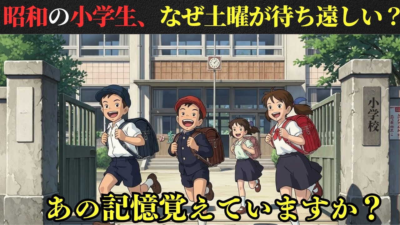昭和の小学生 なぜ土曜日が待ち遠しかったのか？あの感覚を覚えていますか？