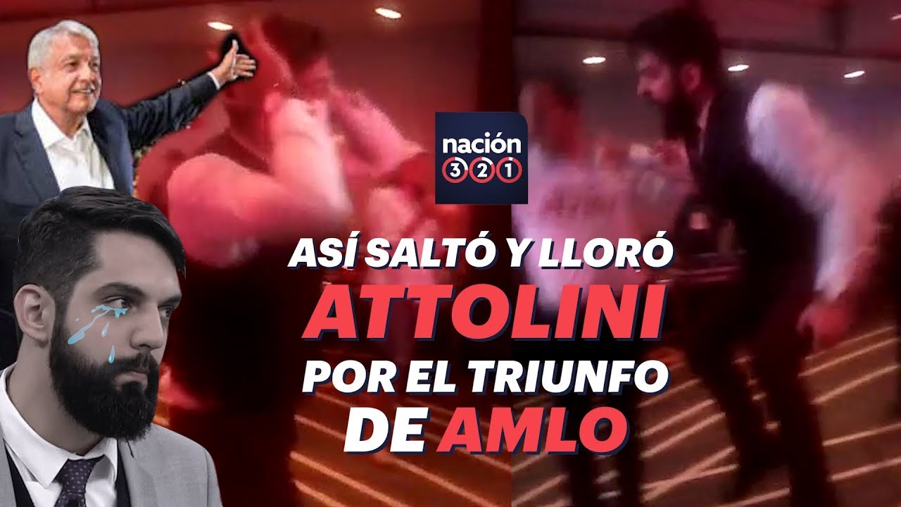 Así SALTÓ y LLORÓ ATTOLINI por el TRIUNFO de AMLO