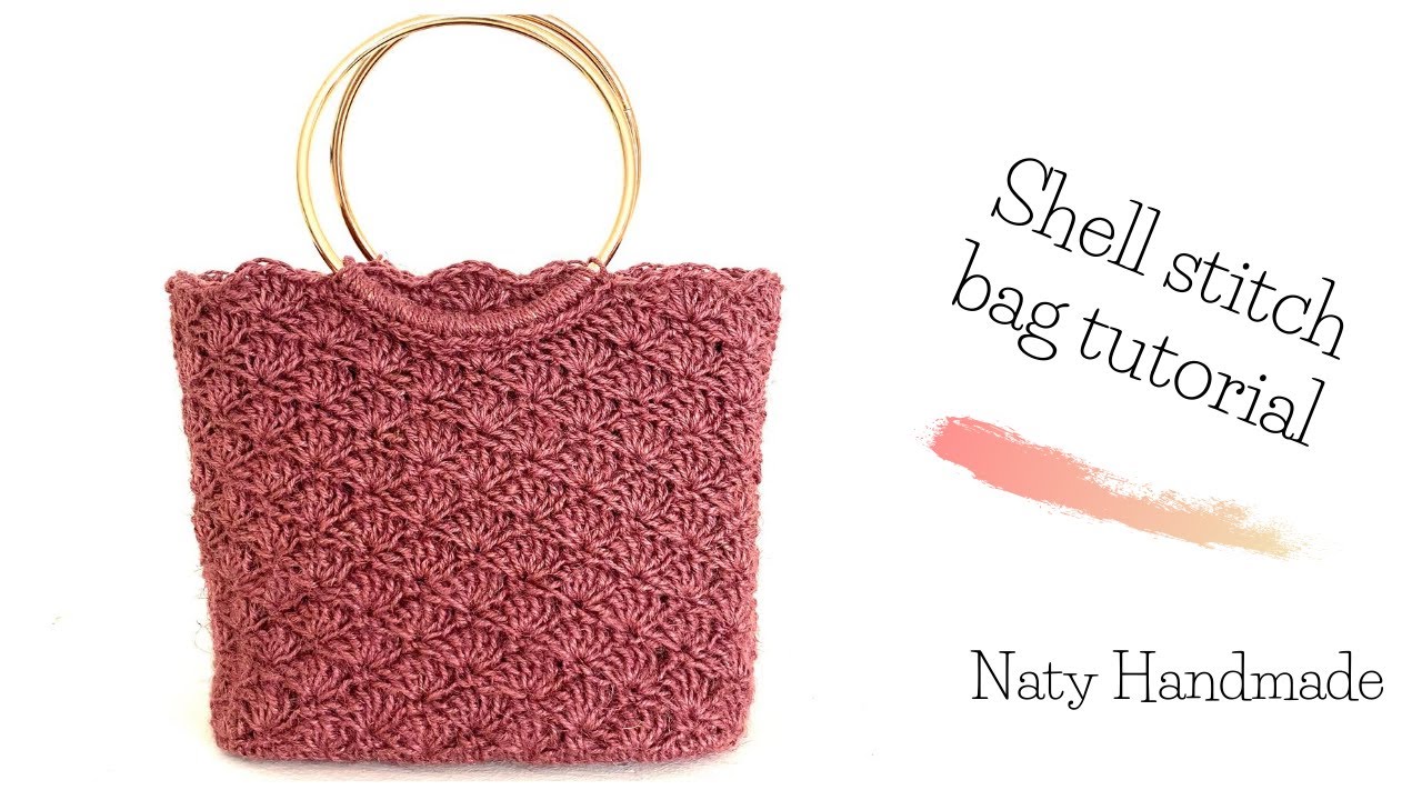 Τσάντα με πλέξη κοχύλι||Shell stitch bag