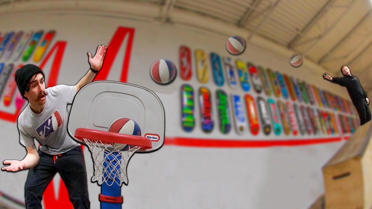 EPIC MINI BASKETBALL TRICKSHOT GAME!