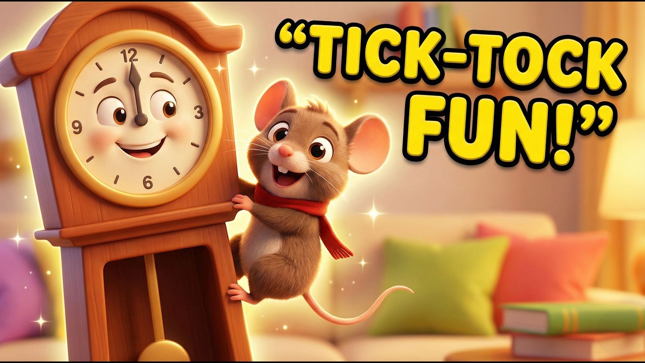 The Little Mouse and the Magical Clock 🐭⏰  Cute Kids Animation Story