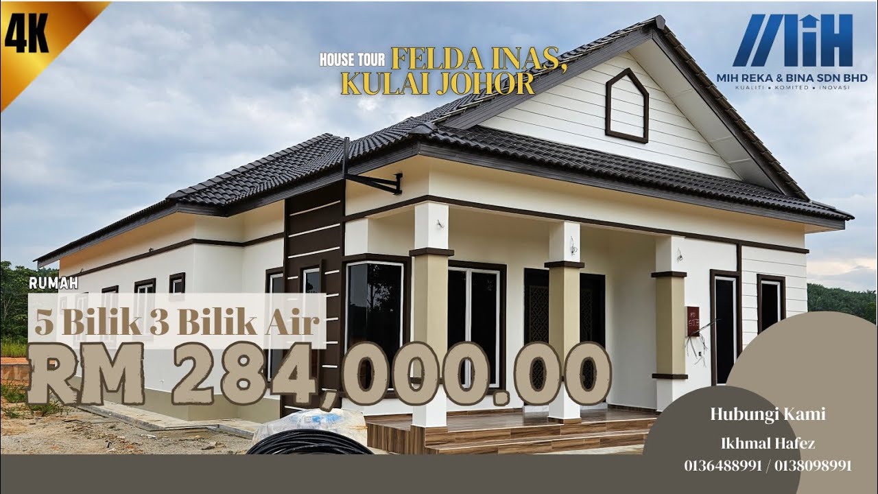RUMAH 5 BILIK 3 BILIK AIR - FELDA INAS, KULAI JOHOR