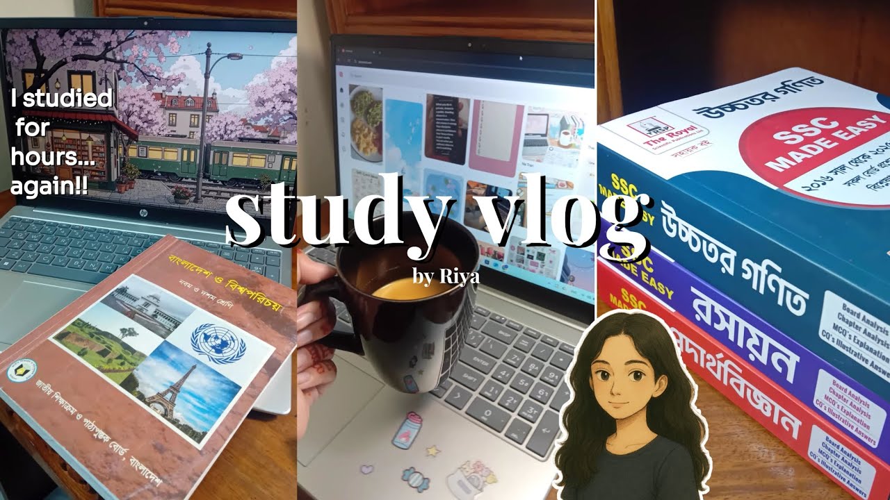 Study Vlog of a Bangladeshi Student 💫 || Aesthetic Study Vlog 📖 