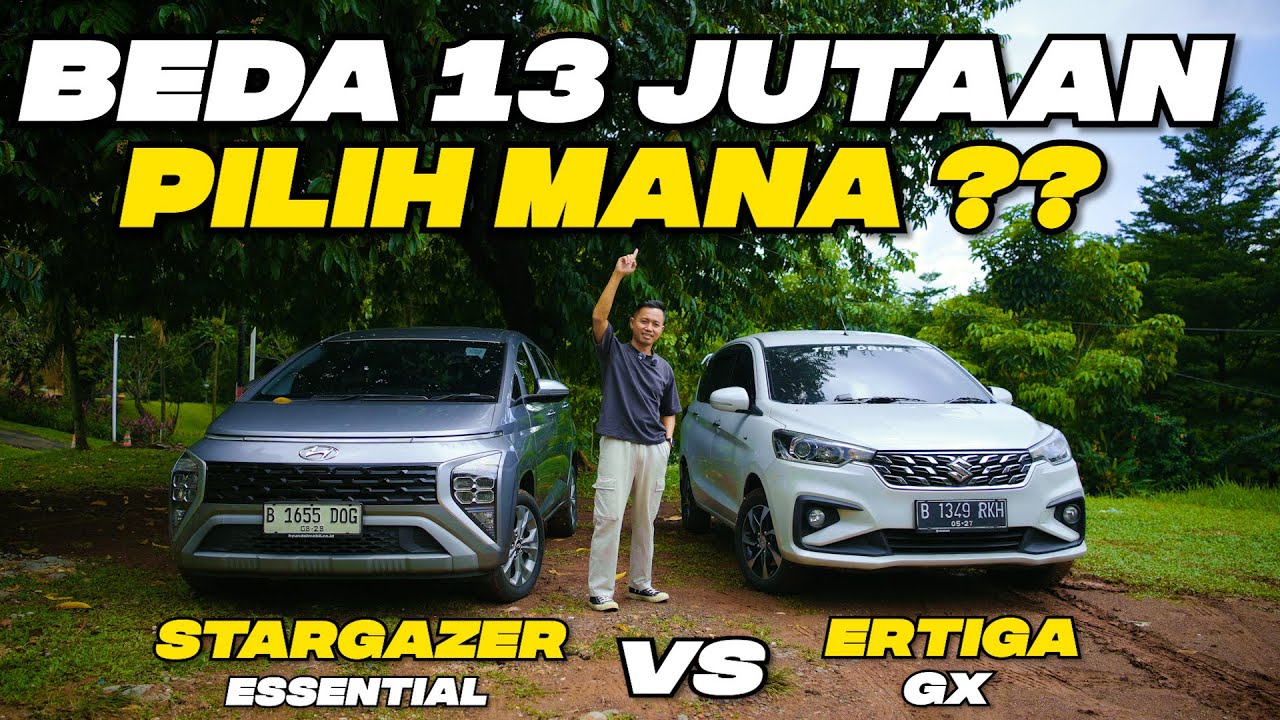 STARGAZER ESSENTIAL VS ERTIGA GX HYBRID , PILIH MANA? #teguhku #ertigahybrid #stargazer