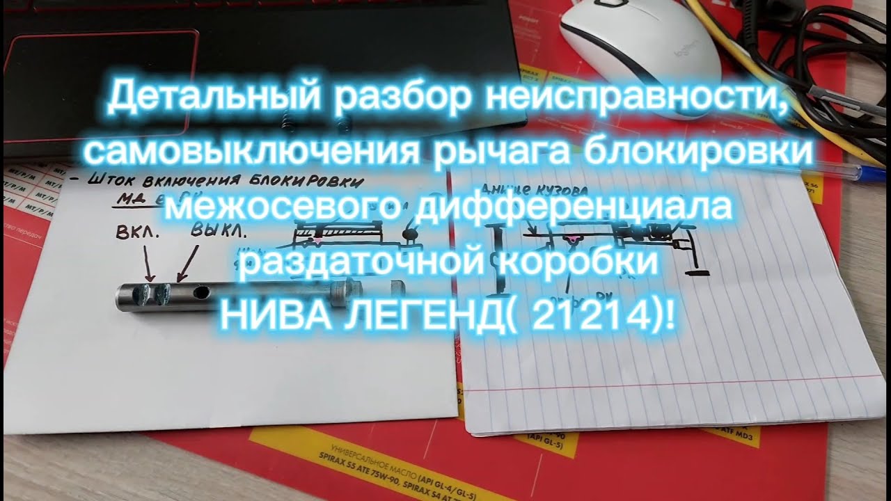 Детальный разбор неисправности, самовыключения рычага блокировки межосевого дифференциала Нивы21214.