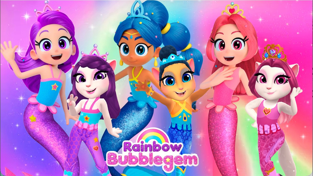 🌈🔥 My Talking Angela 2 | Rainbow BubbleJem | New Cosplay Makeover ✨