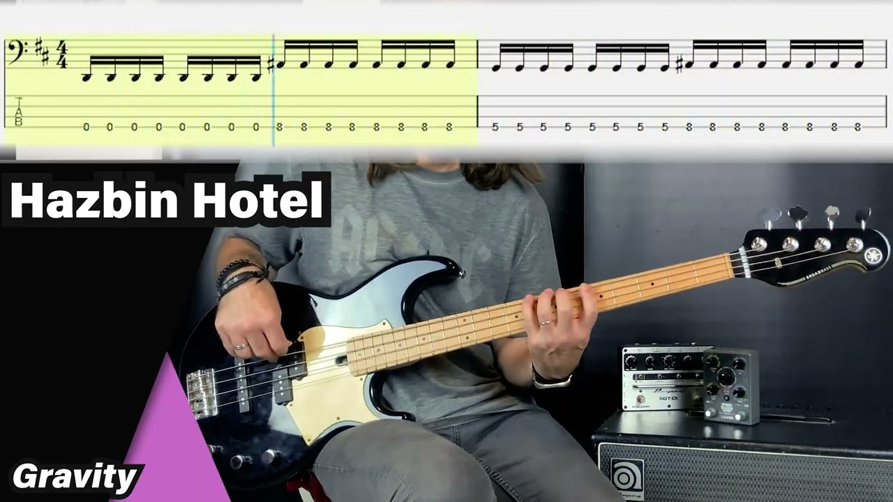 Hazbin Hotel - Gravity (bass cover with tabs) #basscover #hazbinhotel