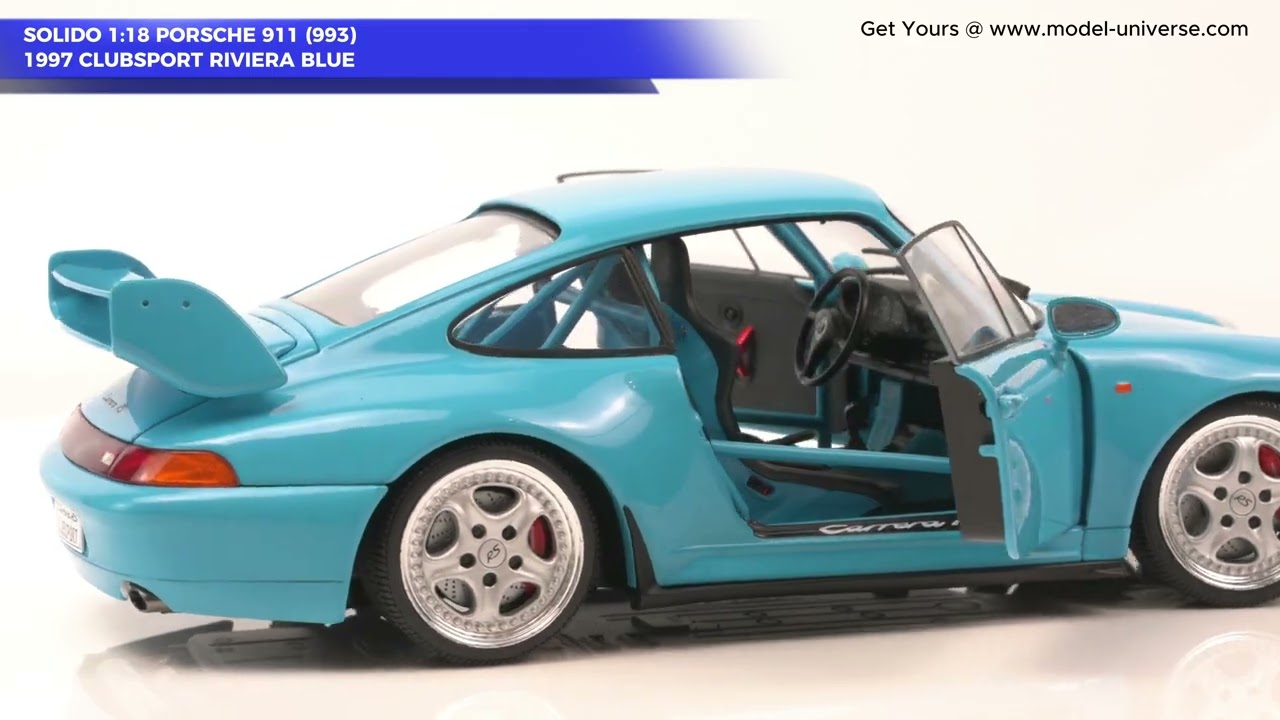 Porsche 911 (993) Clubsport 1997 Riviera Blue Diecast Model - Solido 
