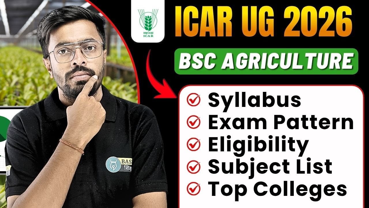 ICAR UG 2026 | BSc Agriculture Syllabus, Eligibility, Exam Pattern & Top Colleges 