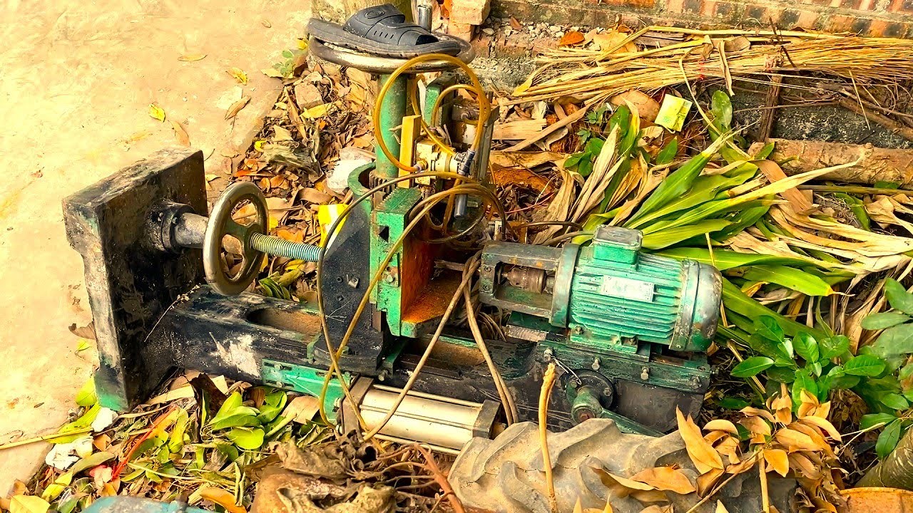 Antique Hand Operated Perforator Restoration // Complete an incredible air compression restoration