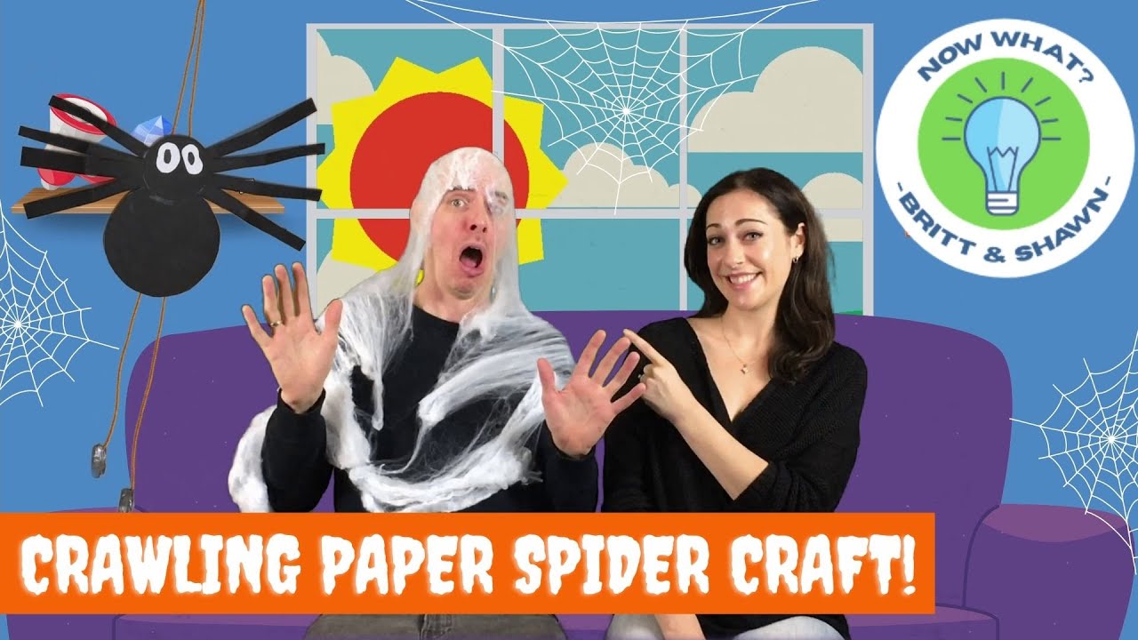 Crawling Paper Spider Craft - Spiders | Educational Video for Children